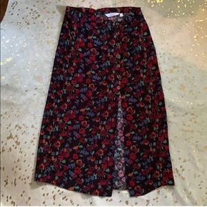 & Other Stories floral midi skirt